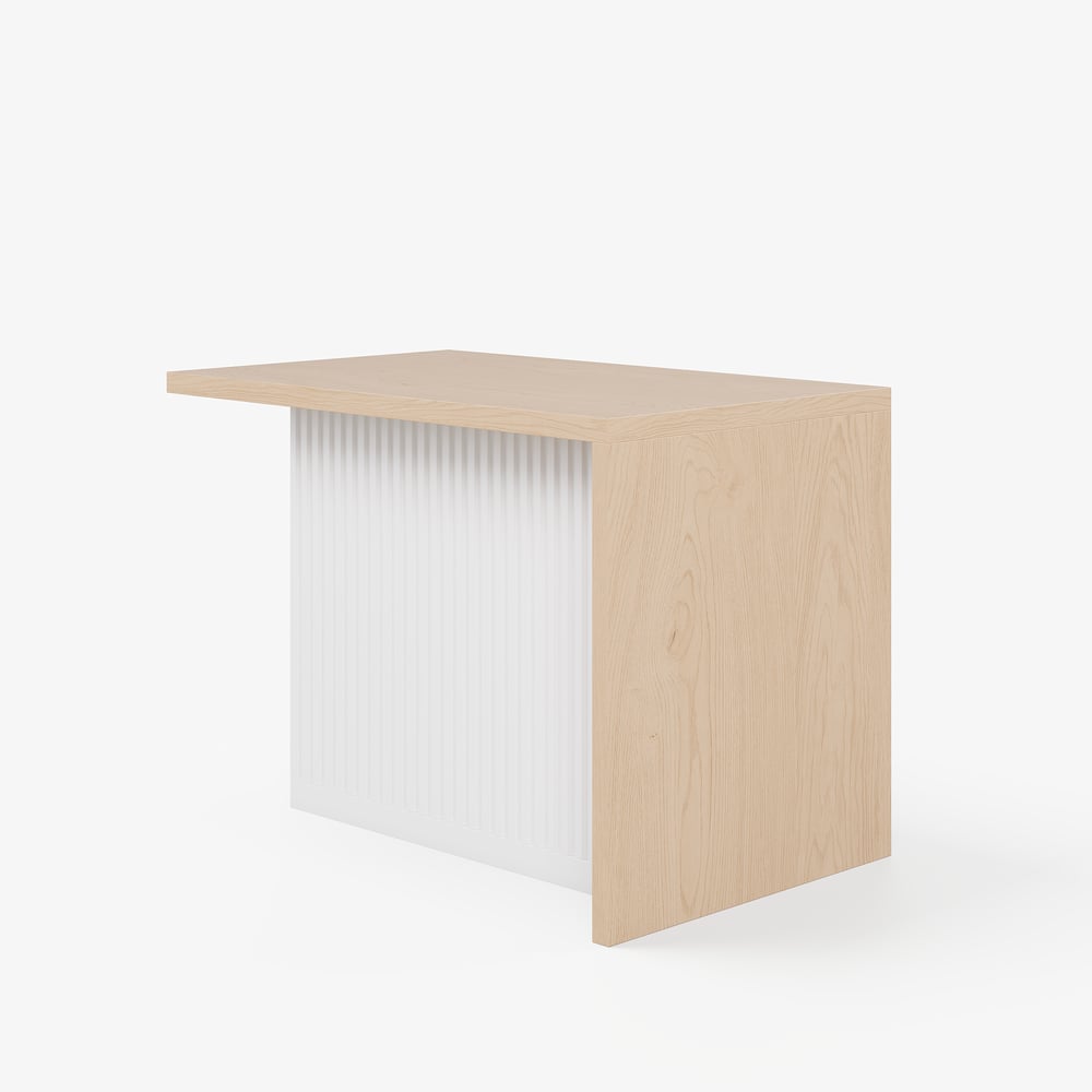 Modern 50" Wood Kitchen Island with Storage, Natural window image