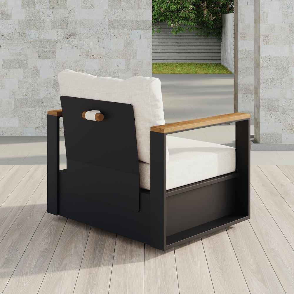 Customer Reviews for Tevara Outdoor Teak & Aluminium Swivel Lounge Chair in White