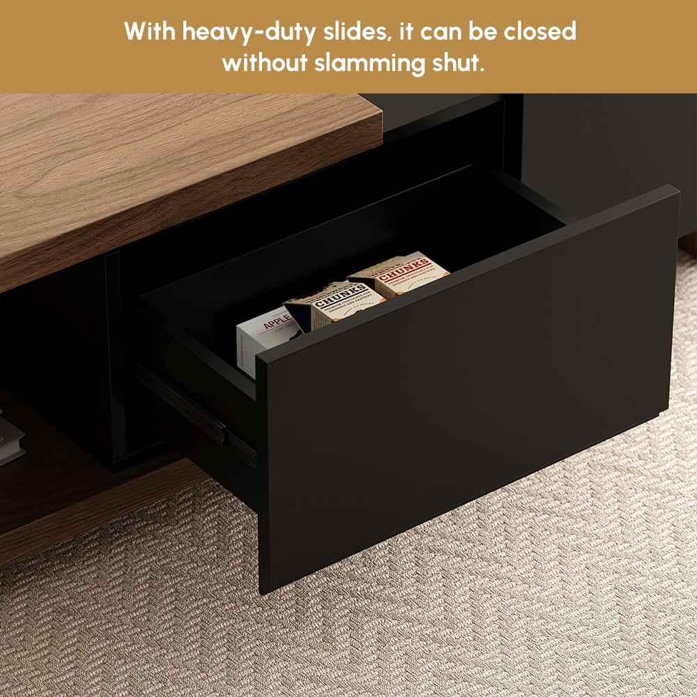 Quoint 47"-69" Extendable Coffee Table with 2 Drawers window image