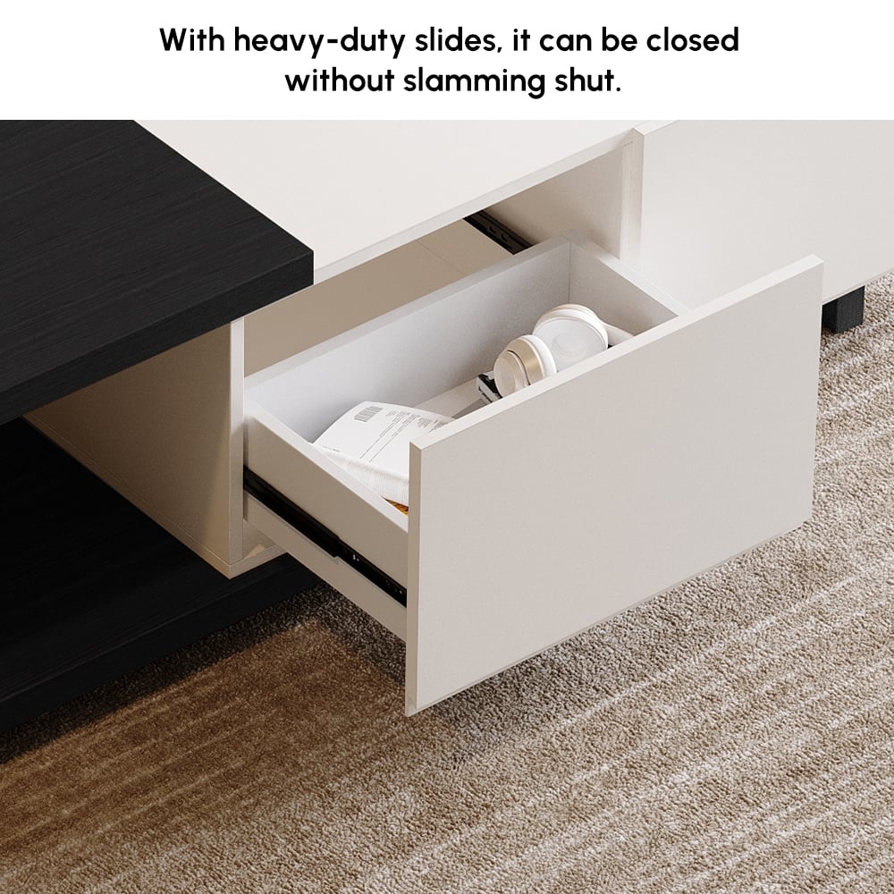 Quoint 47"-69" Extendable Coffee Table with 2 Drawers window image