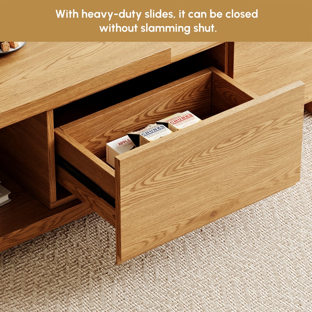 Quoint 47"-69" Extendable Coffee Table with 2 Drawers window image