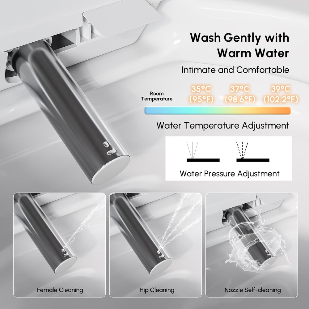 Hynova AX8 Pro Smart Bidet Toilet with UV Sterilization, White, 1.28 GPF window image