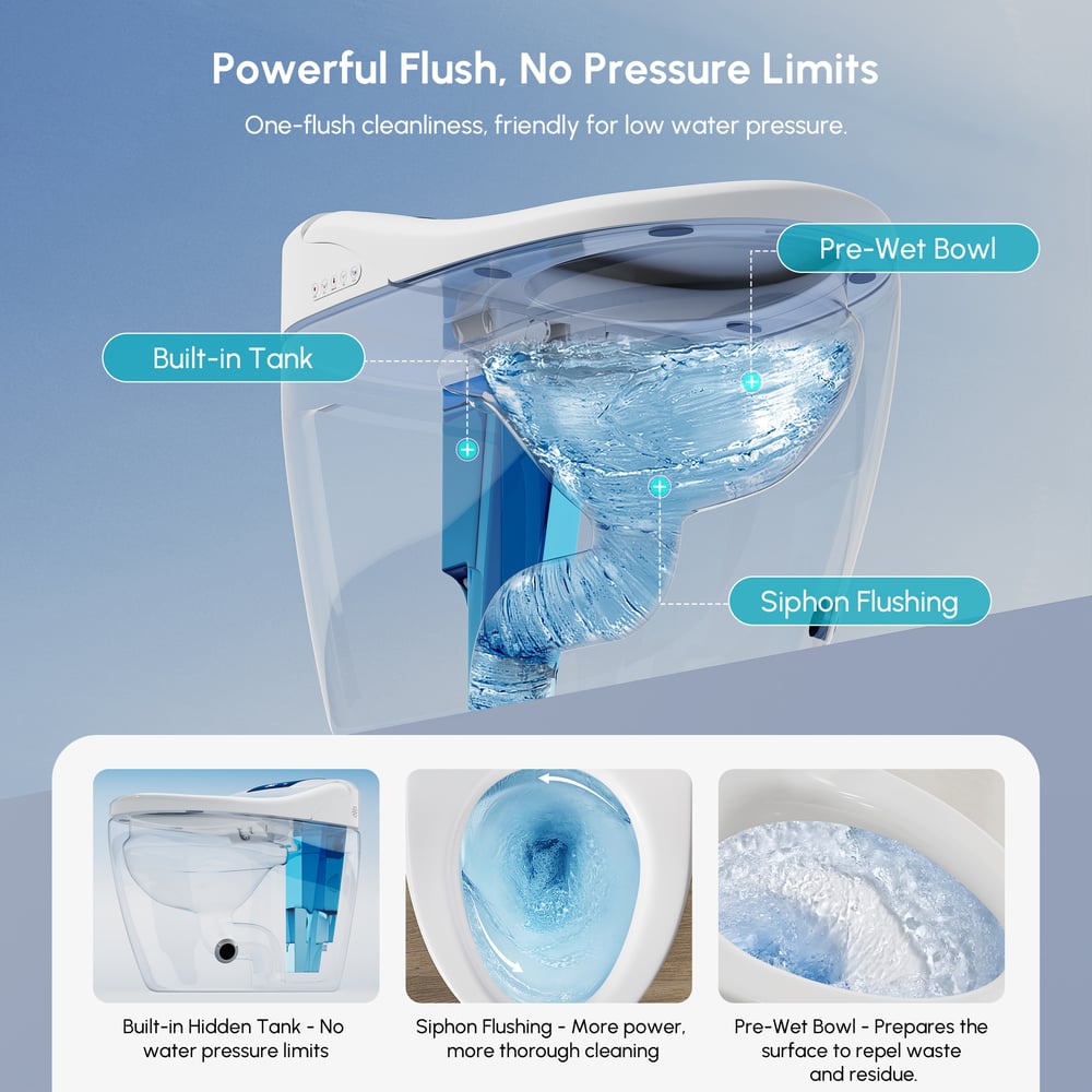 Customer Reviews for Hynova AX8 Pro Smart Bidet Toilet with UV Sterilization, White, 1.28 GPF