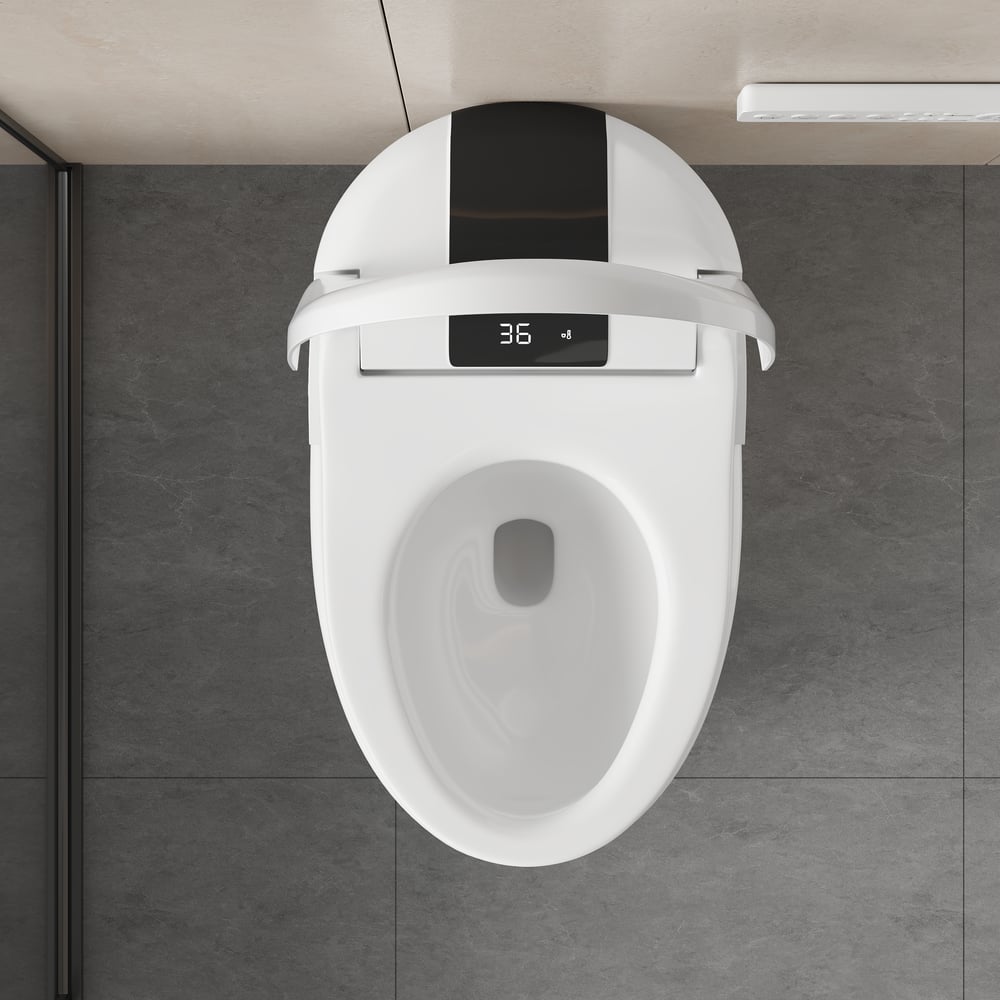 Hynova AX8 Pro Smart Bidet Toilet with UV Sterilization, White, 1.28 GPF window image