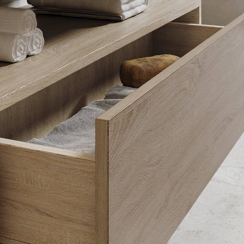 Modena 39.3" Floating Single Bathroom Vanity with Sink, Sintered Stone Top window image