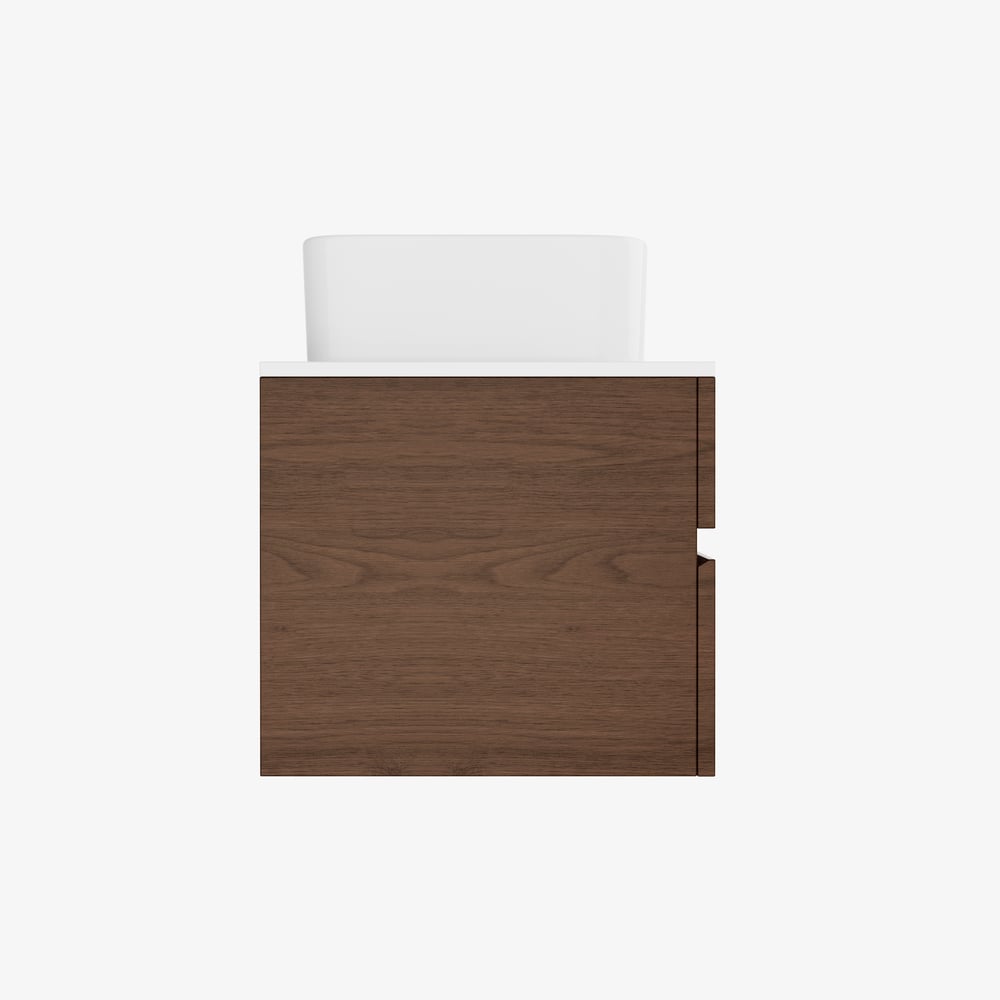 Modern 31.5" Floating Single Bathroom Vanity with Stone Resin Top, Ceramic Basin window image