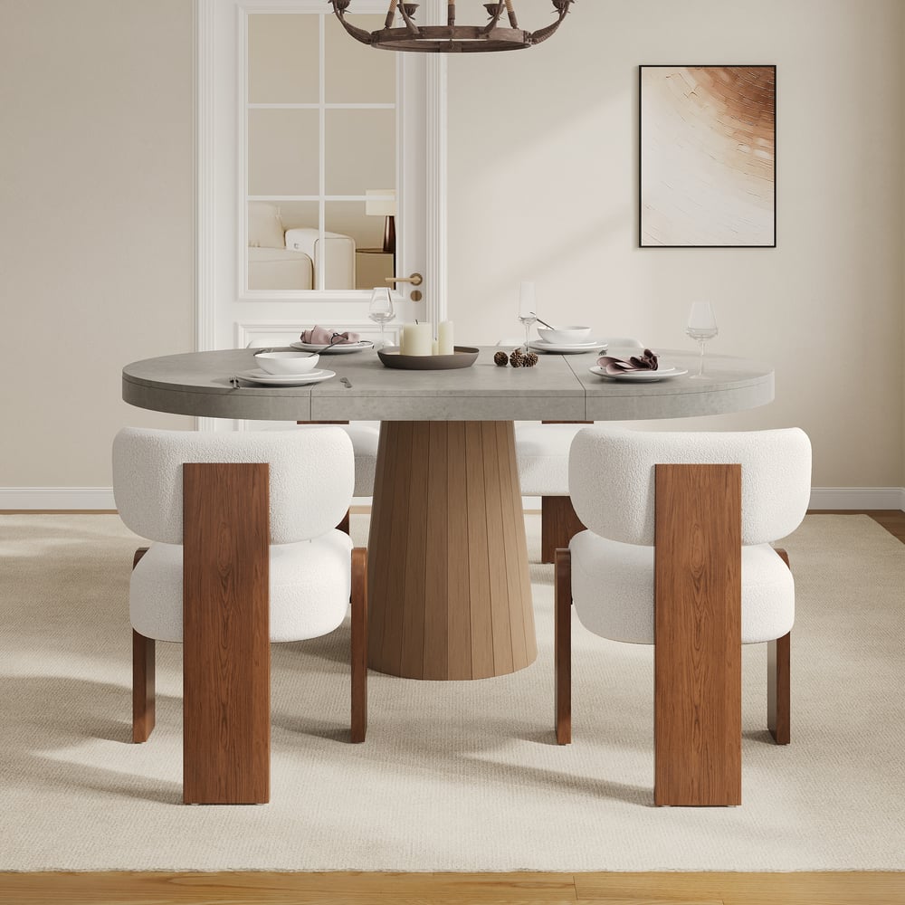 Chaises de salle à manger modernes en bois du milieu du siècle image de fenêtre