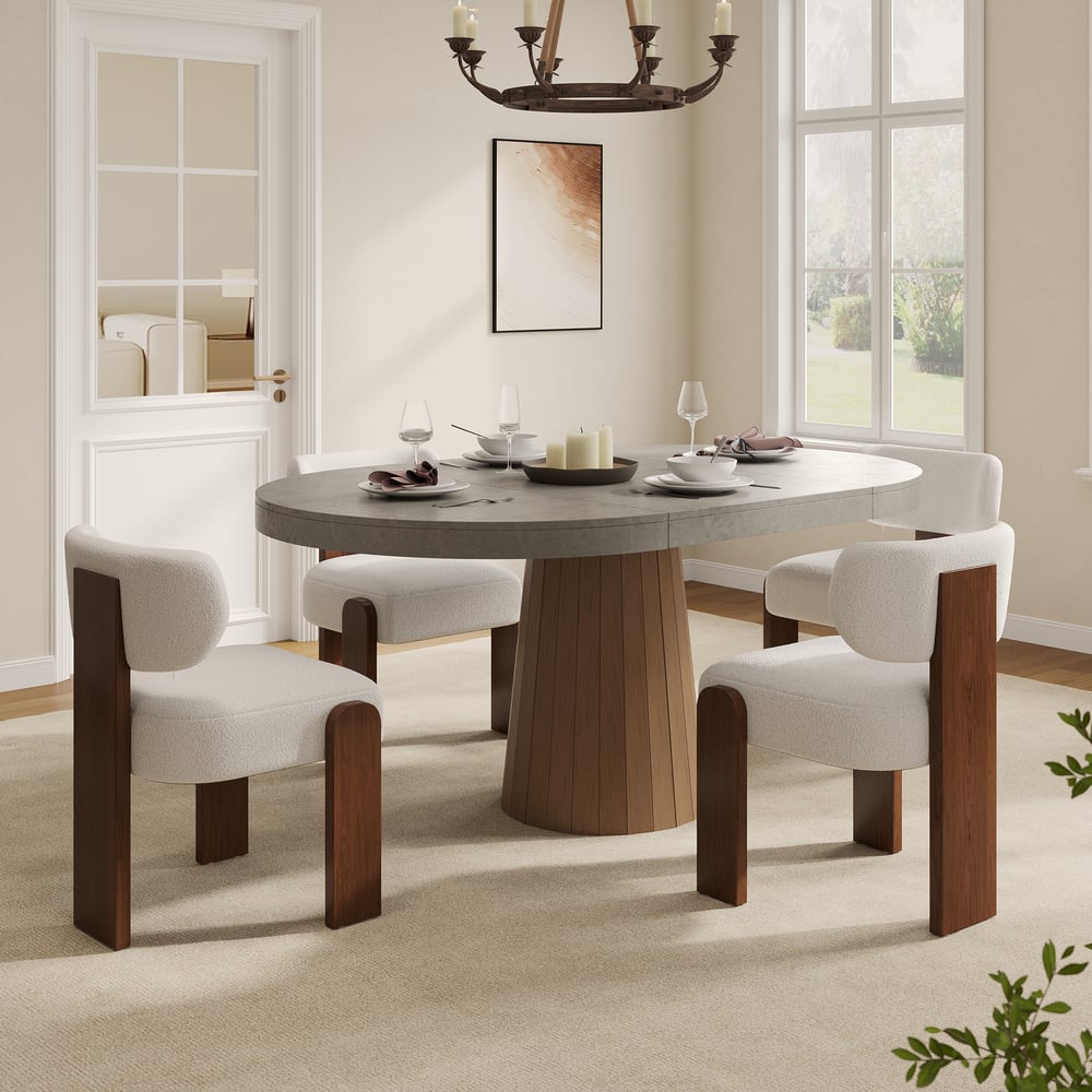Chaises de salle à manger modernes en bois du milieu du siècle image de fenêtre