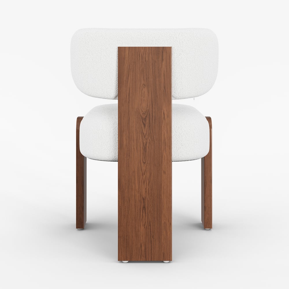 Chaises de salle à manger modernes en bois du milieu du siècle image de fenêtre