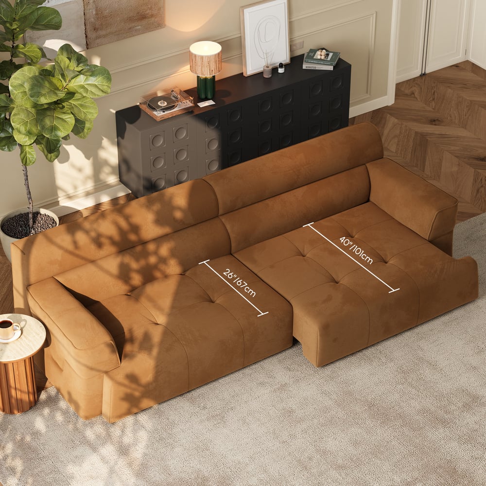 121" 2-Seater Performance Velvet Power Convertible Sleeper Sofa window image
