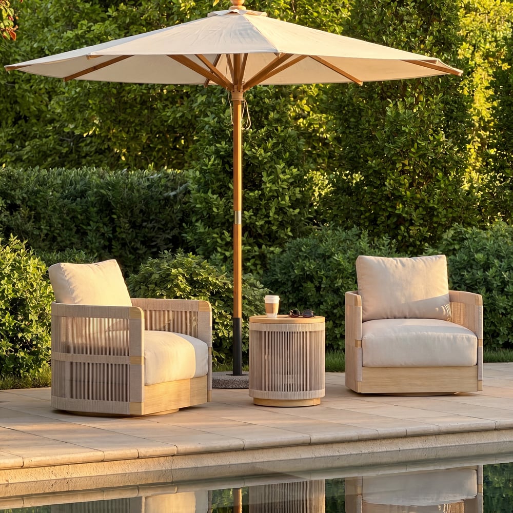 Customer Reviews for Outdoor Khaki Handwoven Rope Swivel Chair