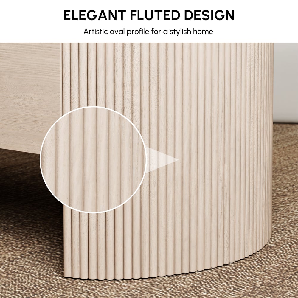 Konferenční stolek ve stylu mid-century modern se zvedací deskou, oválný, 47" obrázek okna