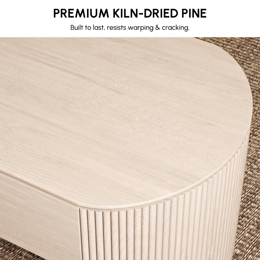 Konferenční stolek ve stylu mid-century modern se zvedací deskou, oválný, 47" obrázek okna