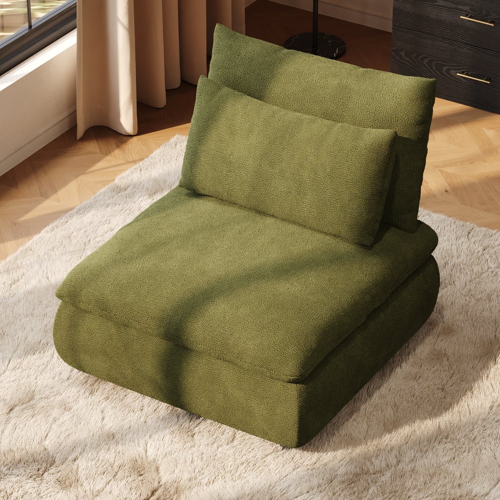 108" 4-Piece Chenille Modular Sectional Sofa with Hidden Storage window image