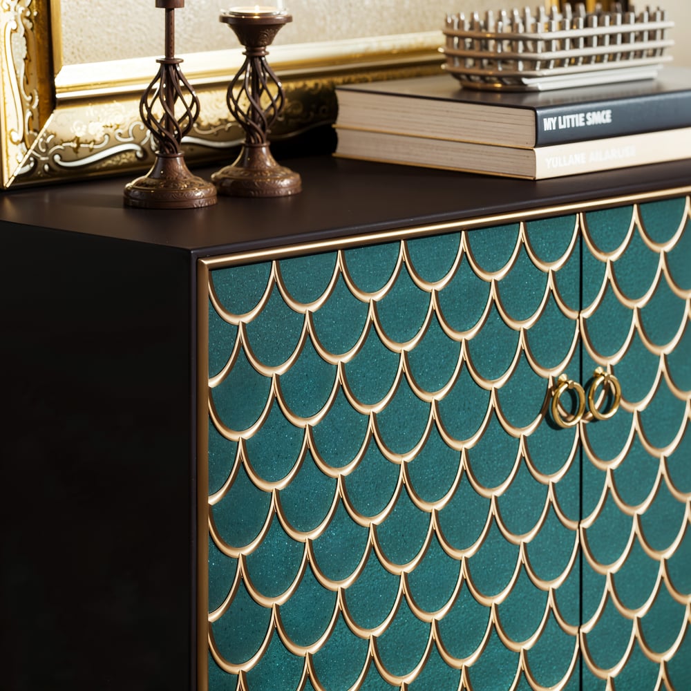 Modern 47" Wood Sideboard with 3 Doors & Adjustable Shelves window image