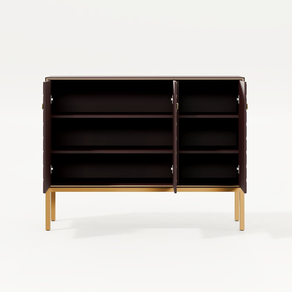 Modern 47" Wood Sideboard with 3 Doors & Adjustable Shelves window image
