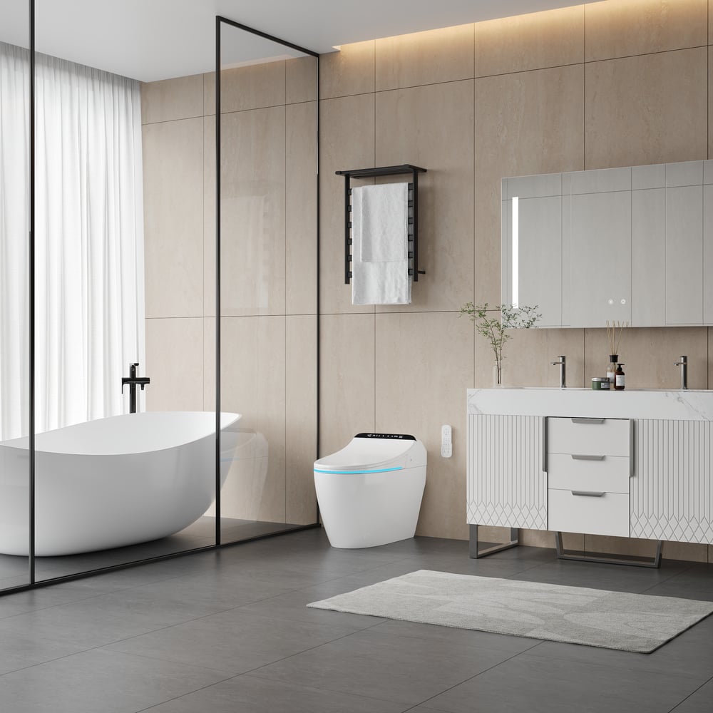 Hynova AX2 Pro Smart Bidet Toilet with Aromatherapy, White, 1.28 GPF window image