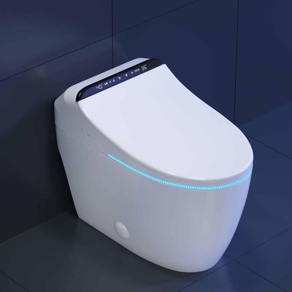 Hynova AX2 Pro Smart Bidet Toilet with Aromatherapy, White, 1.28 GPF window image