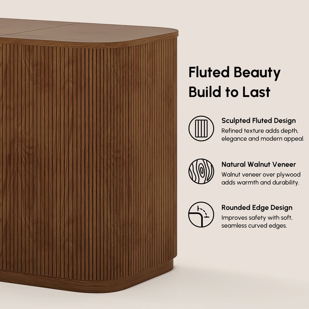 Velign 60" Walnut Standing Computer Desk with 2-Door Storage Cabinet window image