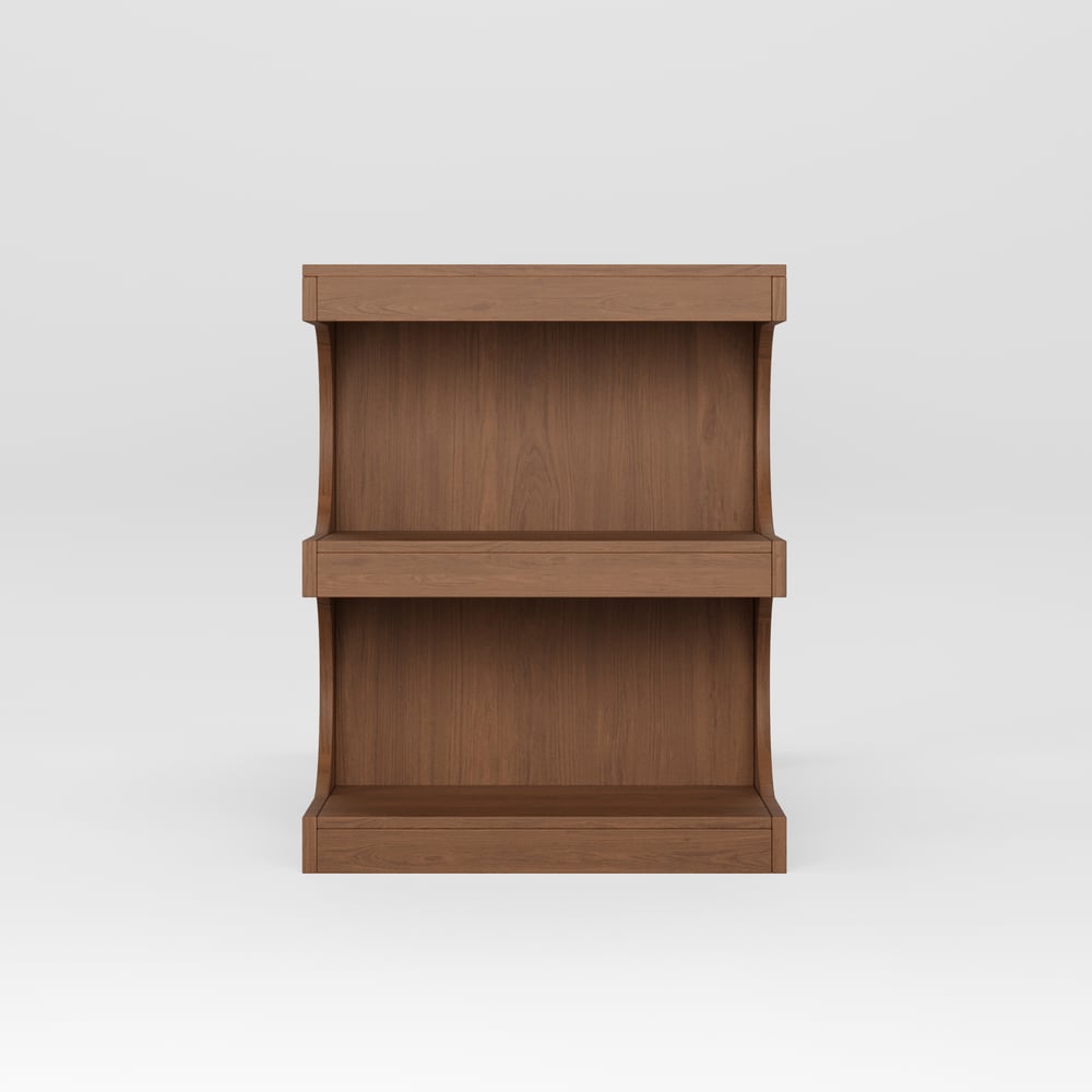 Bureau d'écriture rectangulaire moderne en noyer de 162,56 cm avec rangement image de fenêtre