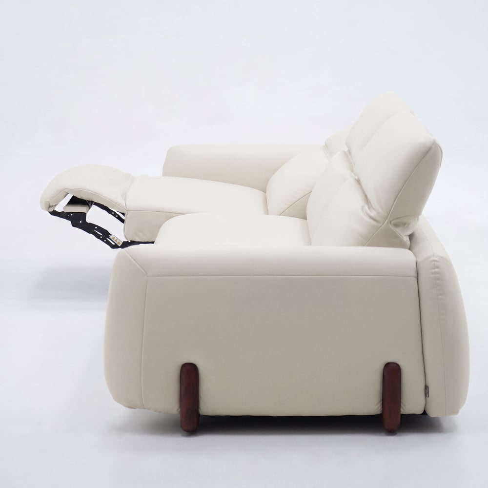 Curva 302cm Genuine Leather Power Reclining Sofa with Adjustable Headrests window image