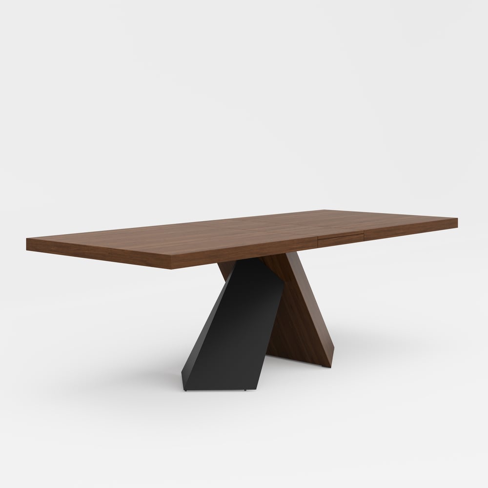 Farmhouse 79"–94" Extendable Rectangular Walnut Dining Table, Seats 6–8 window image
