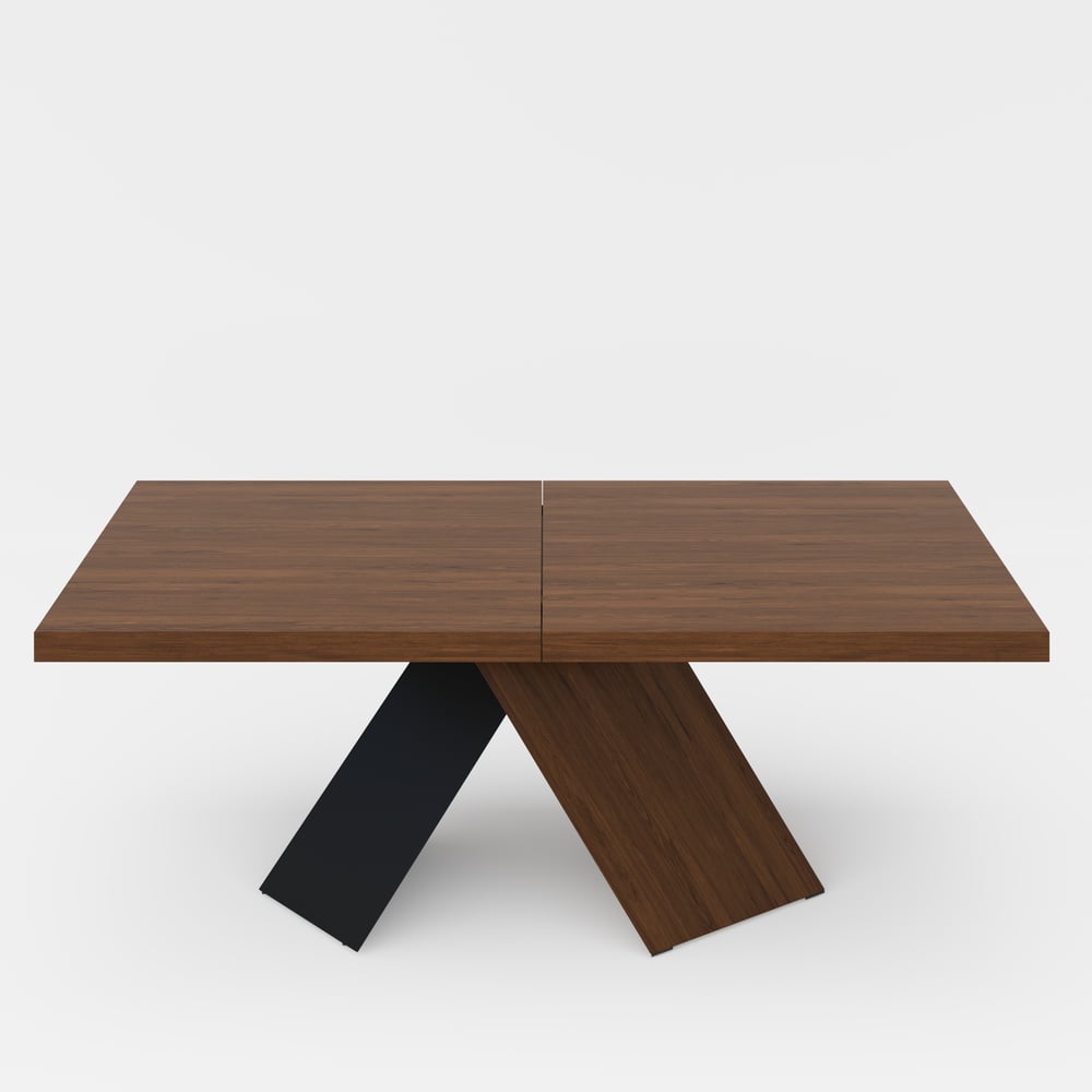 Farmhouse 79"–94" Extendable Rectangular Walnut Dining Table, Seats 6–8 window image