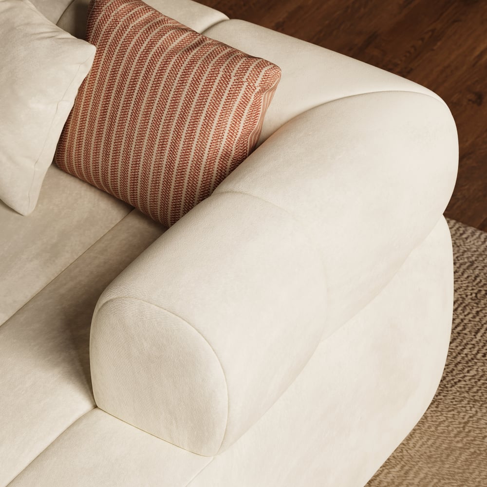 Nimbus 118" 3-Piece Channel Tufted Velvet Sectional Sofa with Chaise window image