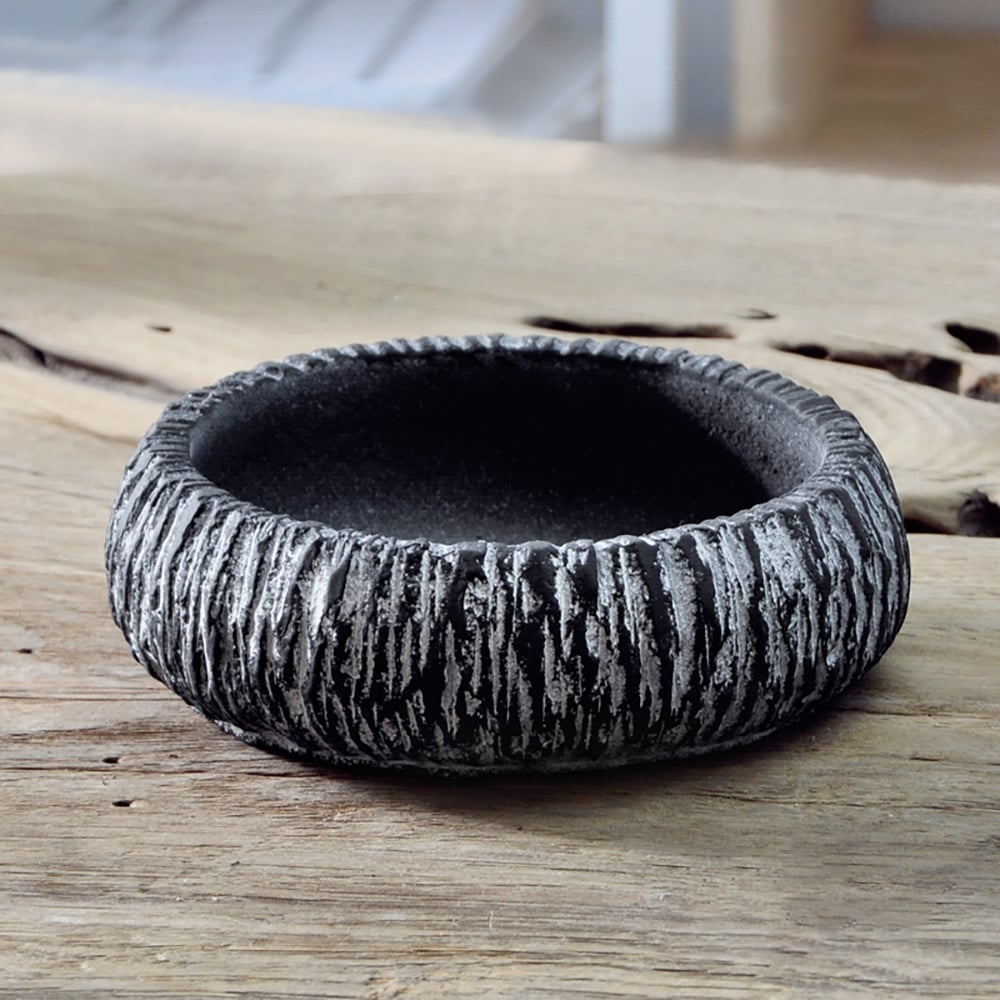 Round Concrete Planter Low Succulent Flower Pot window image