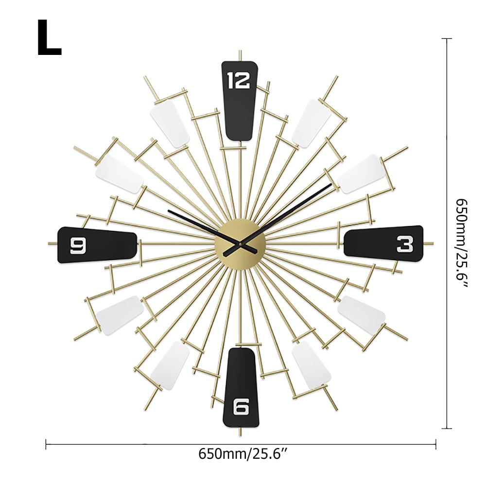 3D Minimalist Creative Windmill Design Oversized Wall Clock Nordic-style Home Decor window image