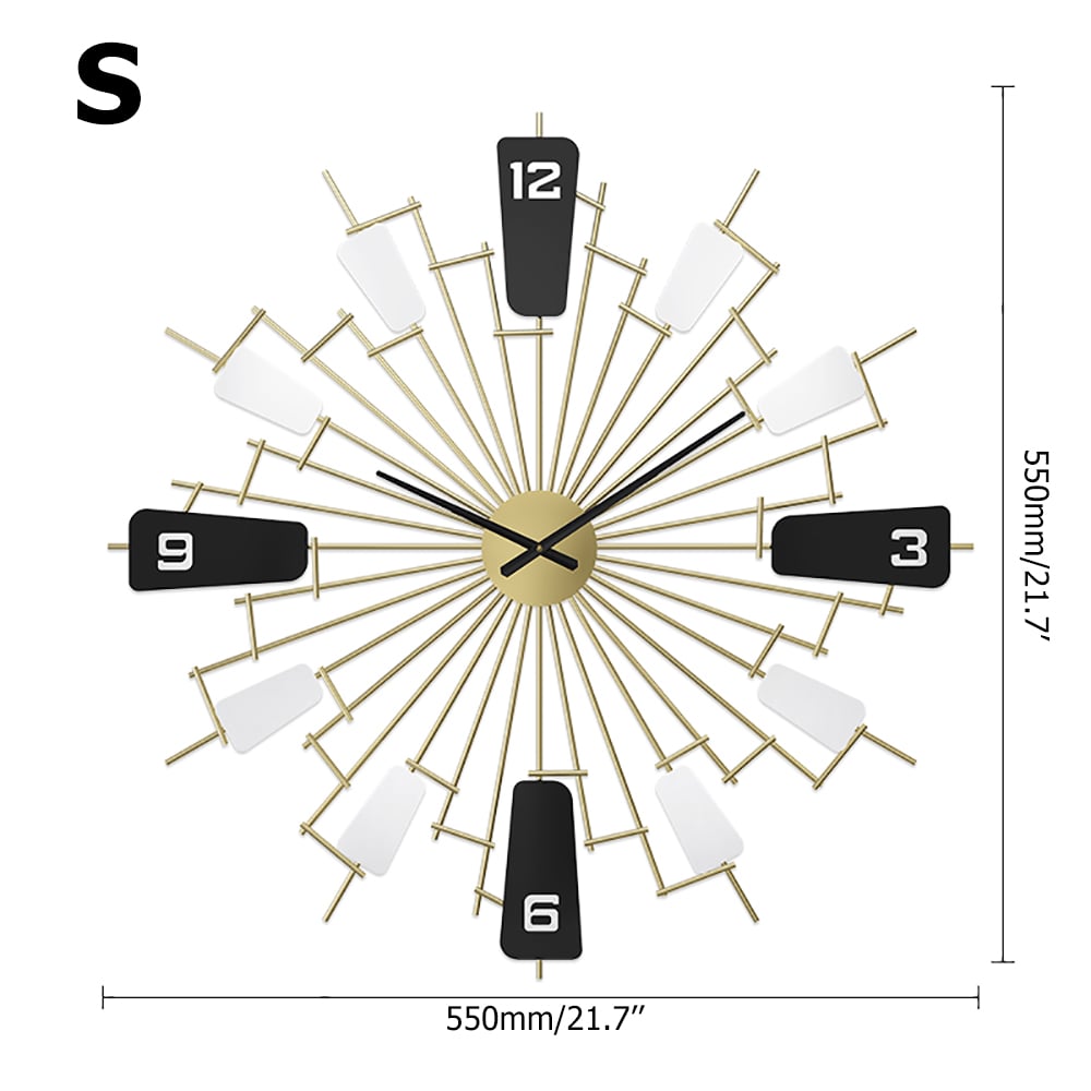 3D Minimalist Creative Windmill Design Oversized Wall Clock Nordic-style Home Decor window image
