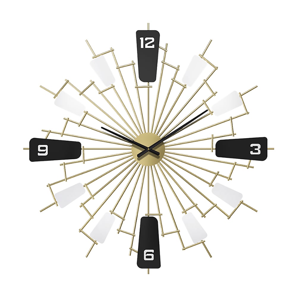 3D Minimalist Creative Windmill Design Oversized Wall Clock Nordic-style Home Decor window image