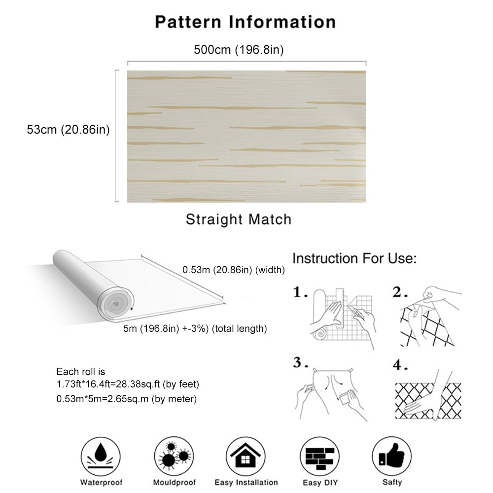 Modern Pastoral in Light Yellow 20.8″W x 16.4′L Peel and Stick Wallpaper window image