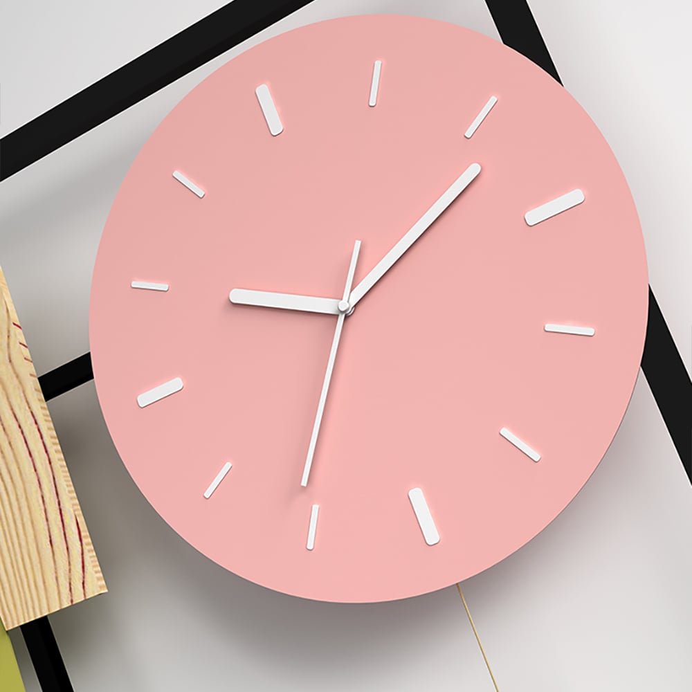 Nordic Minimalist Style Pastoral Metal Large Wall Clock with Golden Pendulum window image