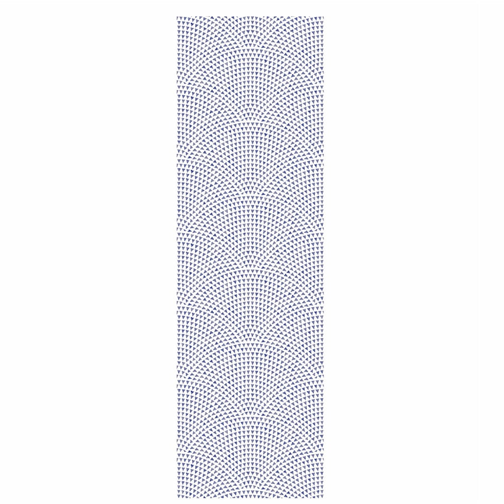 450mm x 3000mm Modern Geometric in Blue&White Peel and Stick Wallpaper 2 Rolls window image