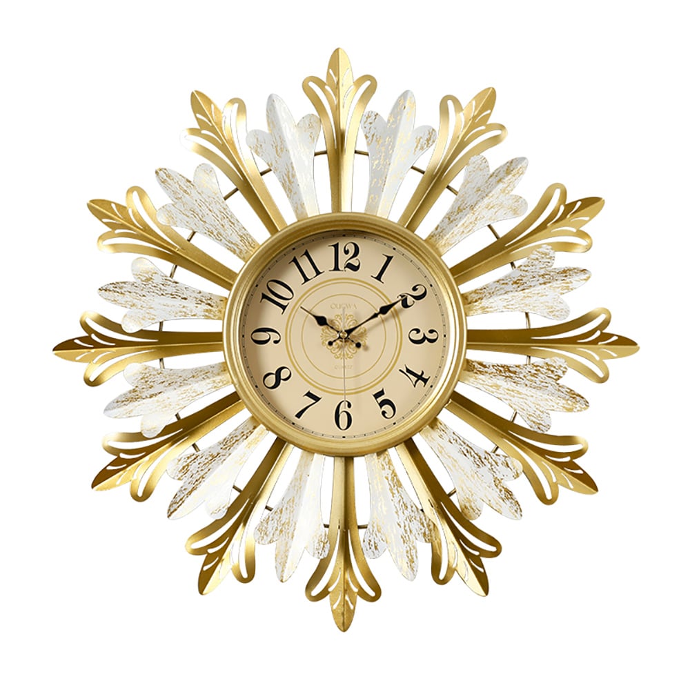 Nordic Fashion Floral Design Oversized Wall Clock Postmodern Style Home ...