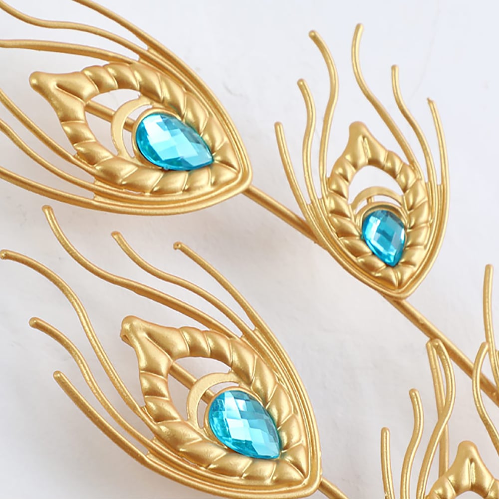 European Noble Luxurious Peacock Oversized Wall Clock Home Decor window image