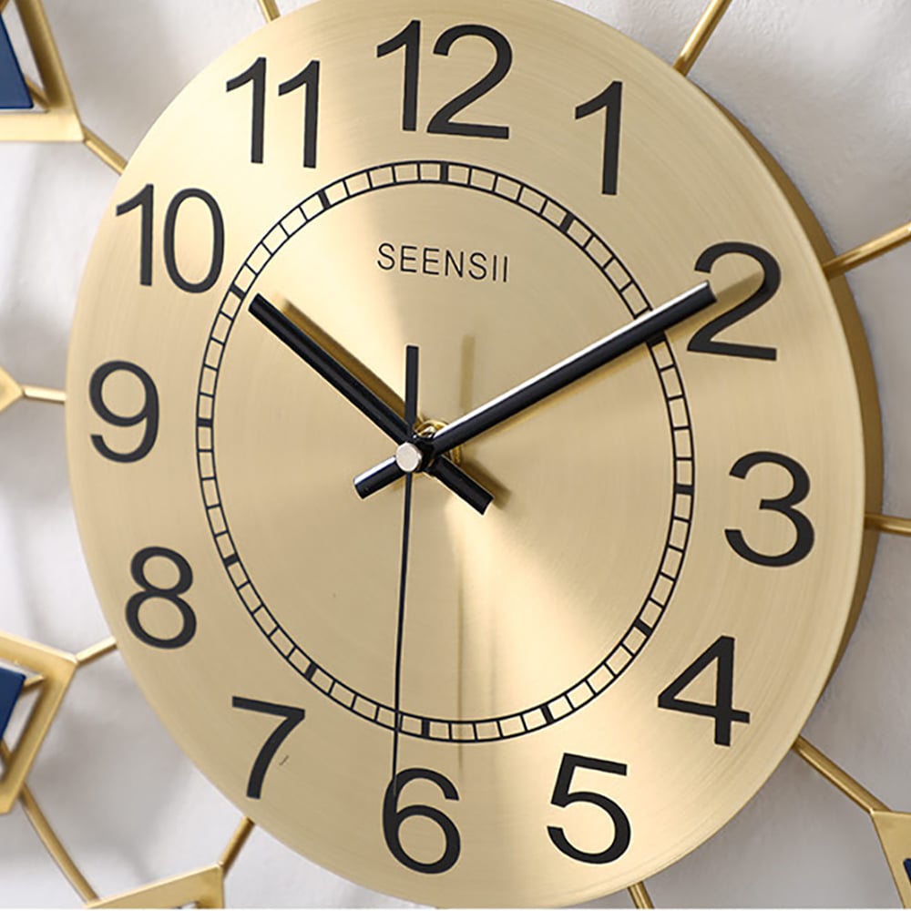 Gorgeous & Elegant Sunburst-Shaped Modern Metal Oversized Wall Clock window image