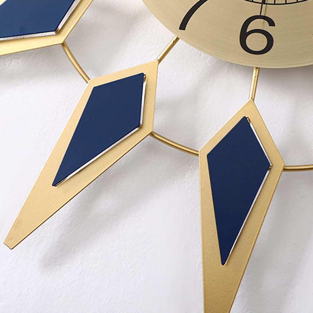 Gorgeous & Elegant Sunburst-Shaped Modern Metal Oversized Wall Clock window image