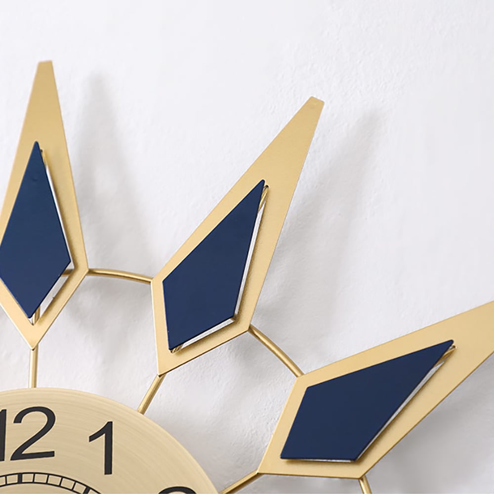 Gorgeous & Elegant Sunburst-Shaped Modern Metal Oversized Wall Clock window image