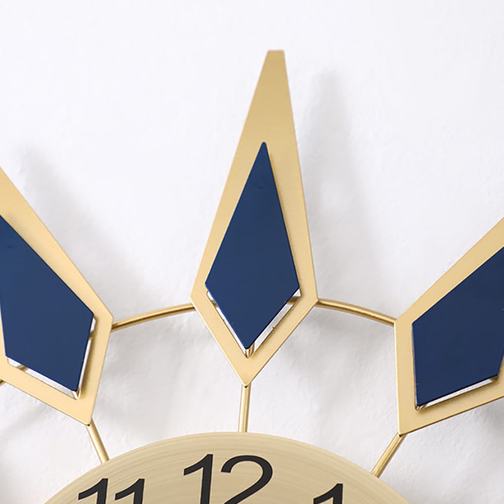 Gorgeous & Elegant Sunburst-Shaped Modern Metal Oversized Wall Clock window image