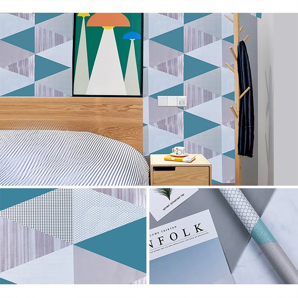 450mmW x 10000mmL Modern Nordic Geometric Pattern Multi-colour Peel and Stick Wallpaper window image