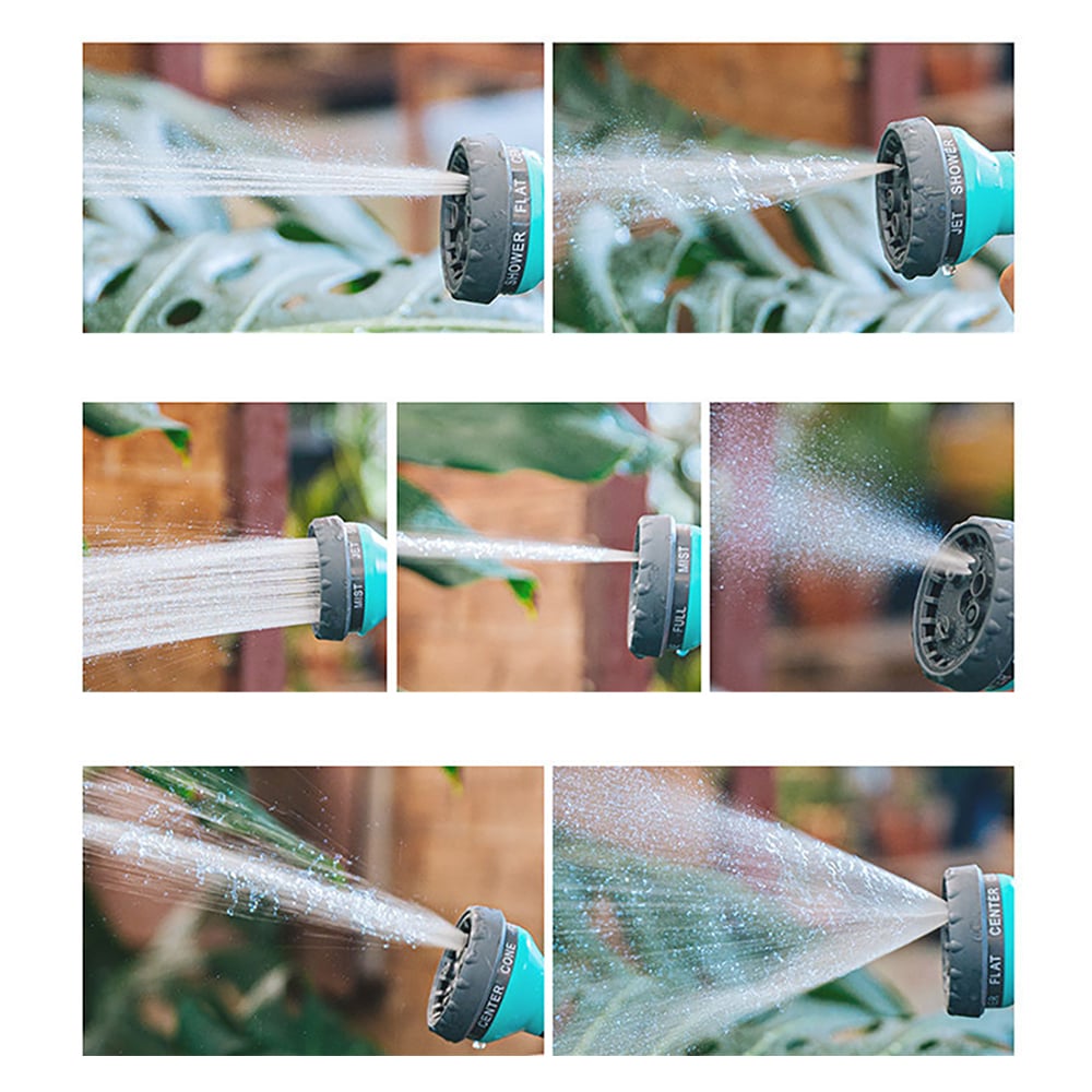 Portable Hose Reel Cart Mini Garden Sprayer Watering Gun with 7 Settings Spray Mode window image