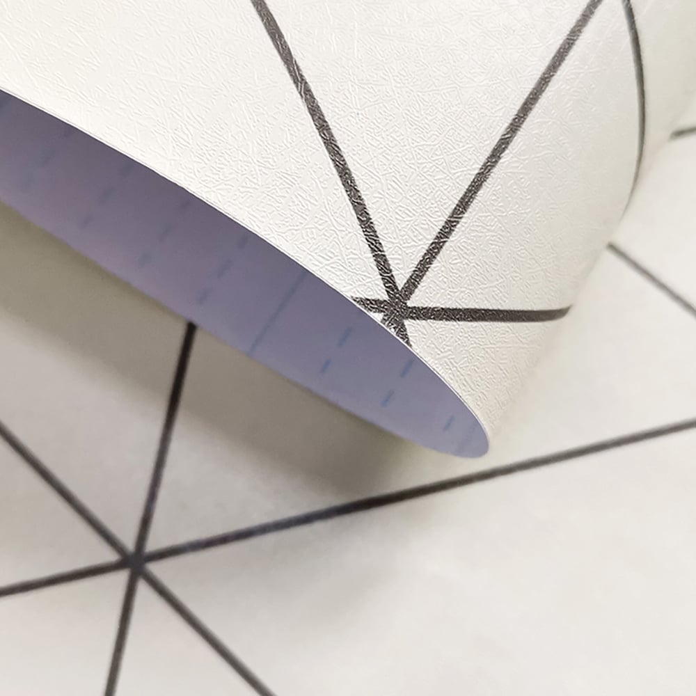 Modern Nordic Geometric Pattern in Beige 17.7″W x 32.81′L Peel and Stick Wallpaper window image