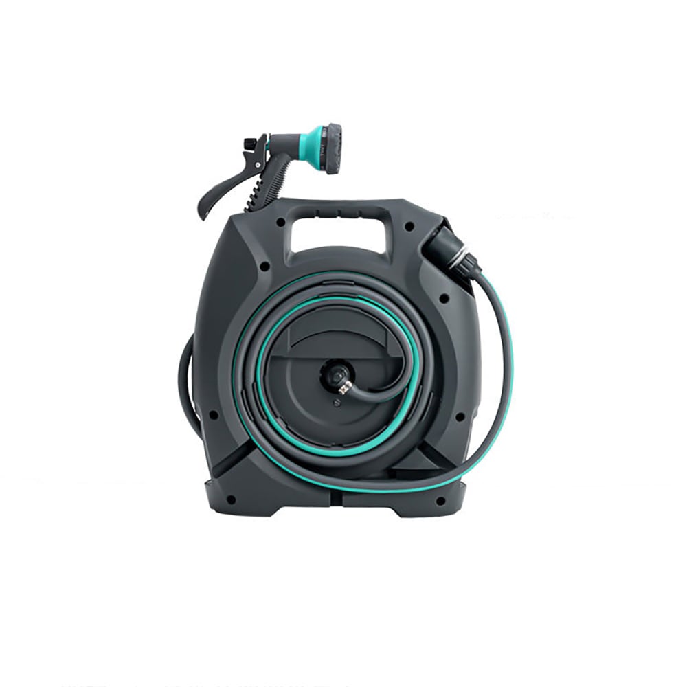 Portable Hose Reel Cart Mini Garden Sprayer Watering Gun with 7 Settings Spray Mode window image