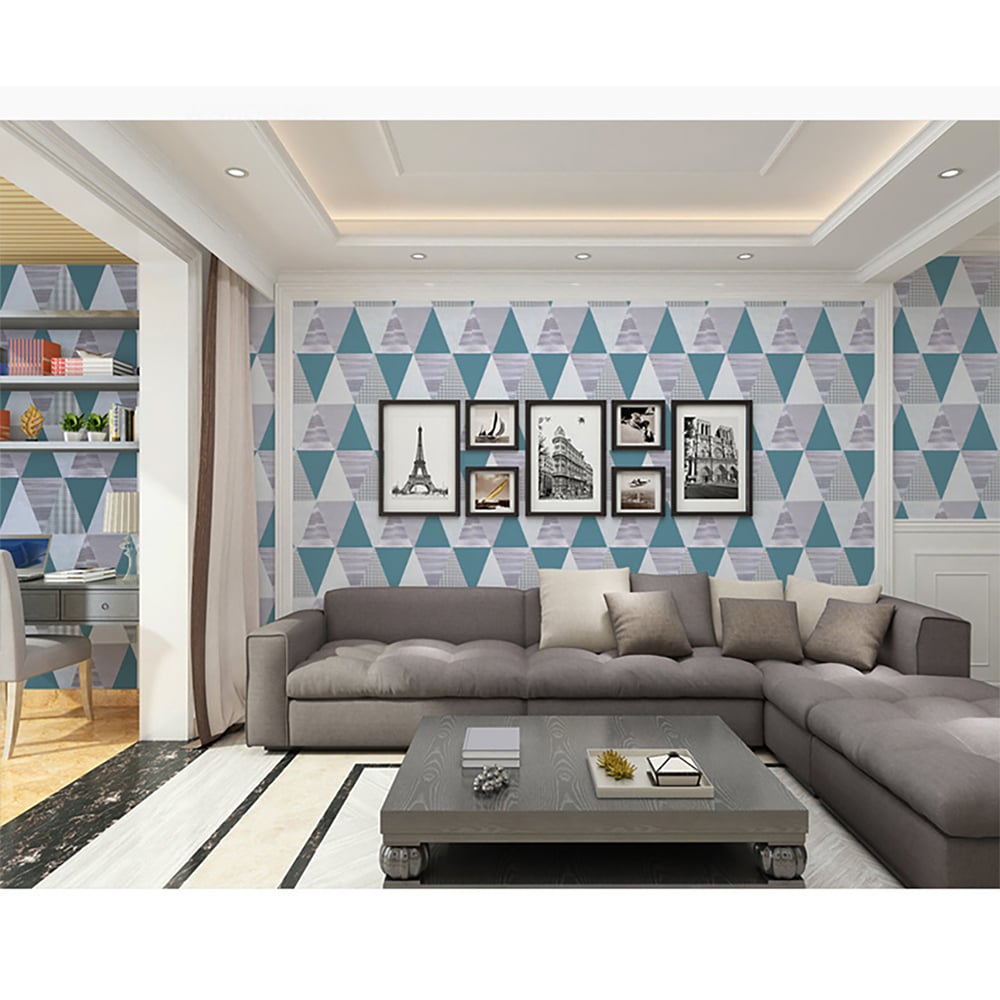 450mmW x 10000mmL Modern Nordic Geometric Pattern Multi-colour Peel and Stick Wallpaper window image