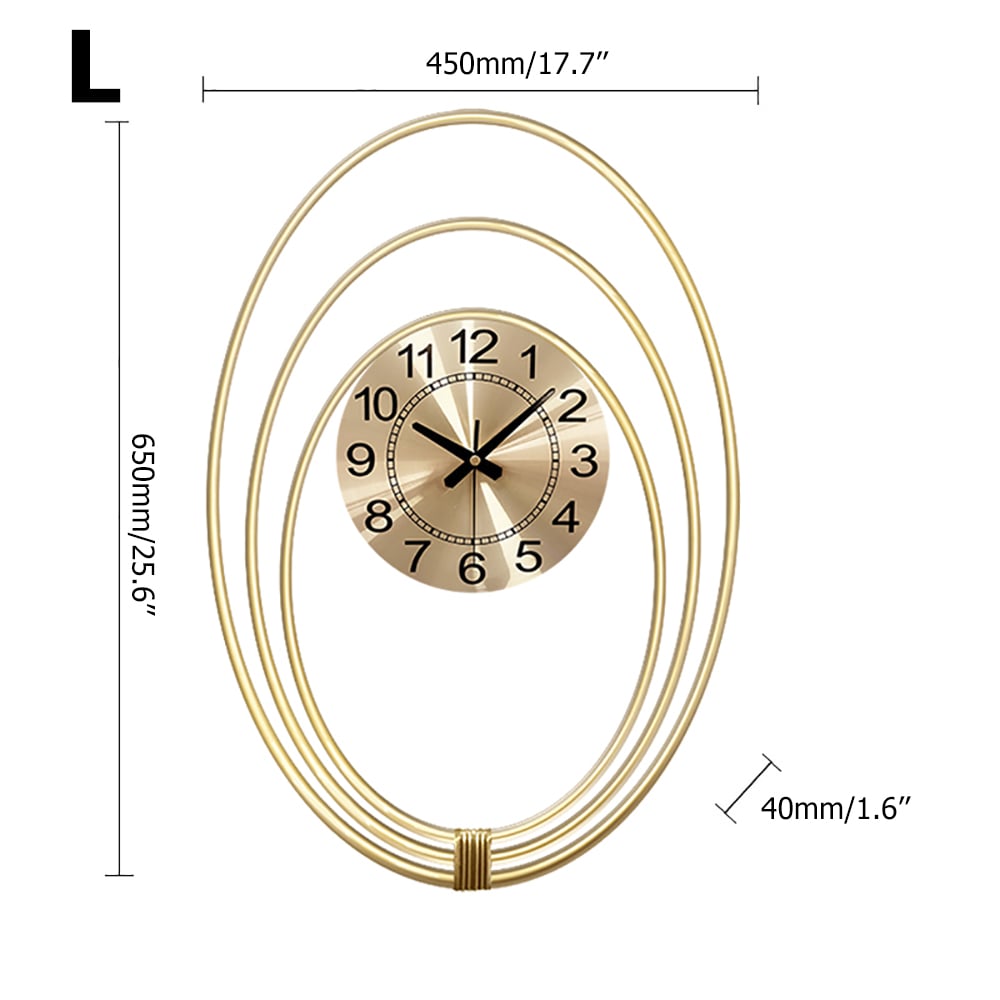 Nordic Modern Minimalist Planet Trajectory Design Large Decorative Wall Clock window image