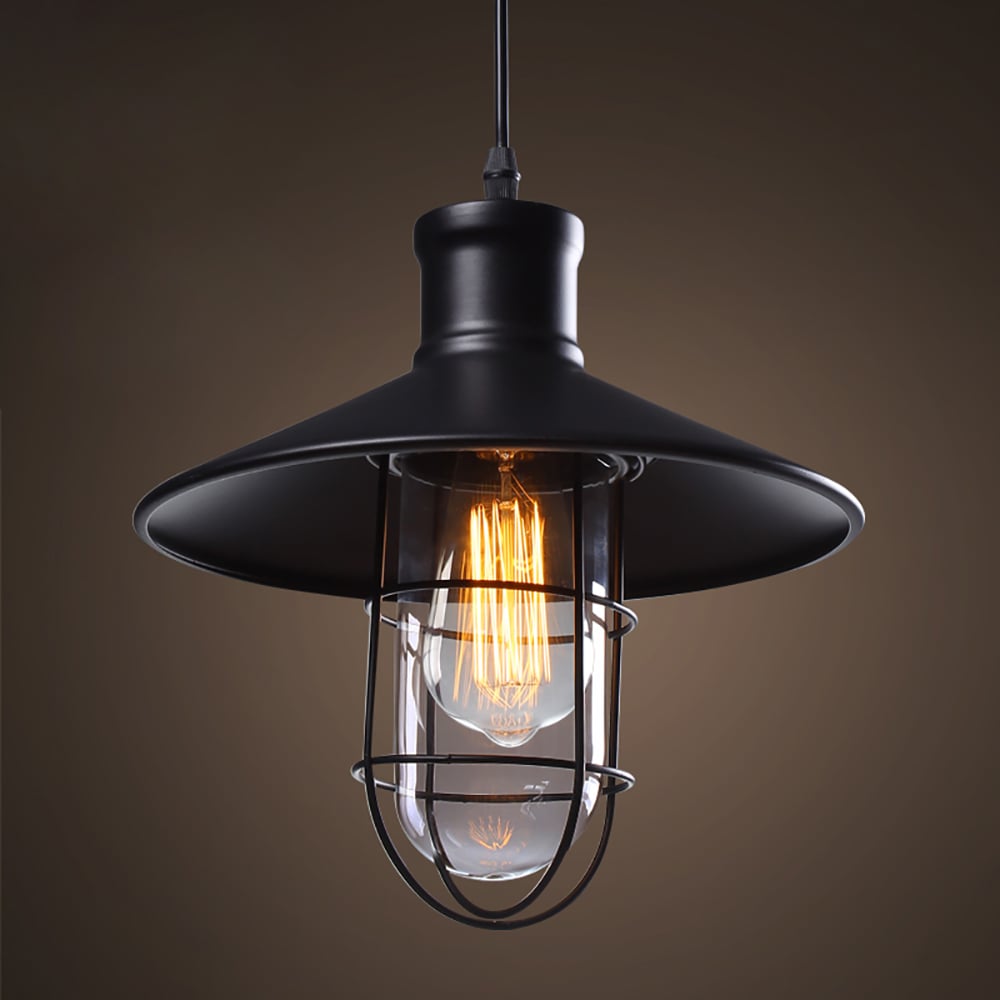 Retro Industrial Restaurant Bar Pendant Light window image