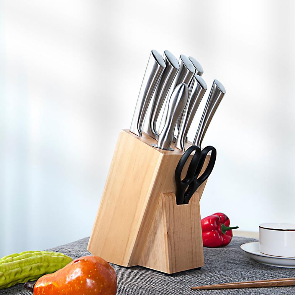 Stainless Steel 9 Piece Assorted Knife Block Set Chef's Knife Set window image