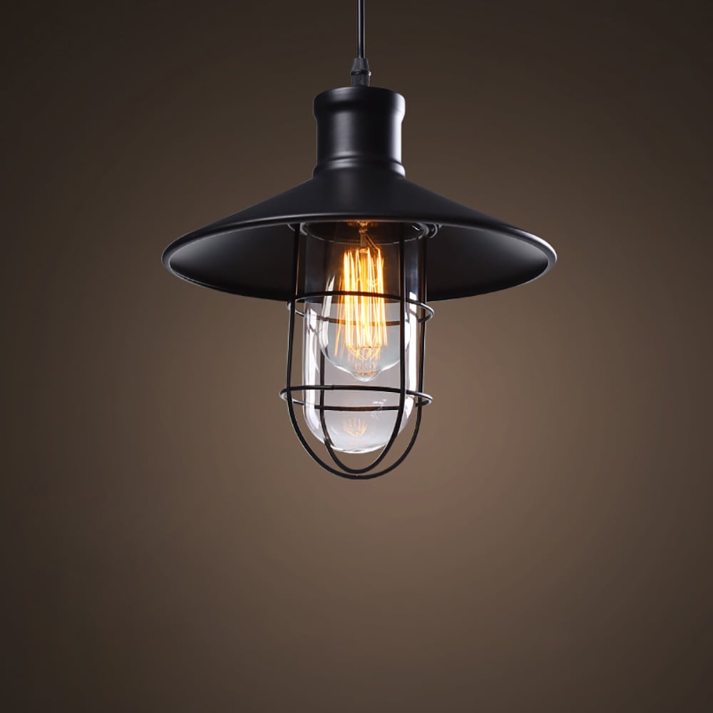Retro Industrial Restaurant Bar Pendant Light window image